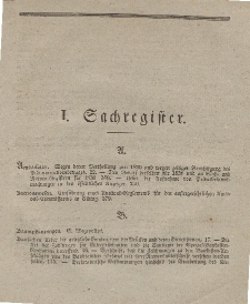Amts-Blatt der Königlichen Regierung zu Danzig (Alphabetisches Sach- und Namen- Register)