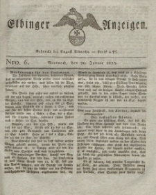 Elbinger Anzeigen, Nr. 6. Mittwoch, 26. Januar 1825