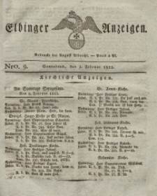 Elbinger Anzeigen, Nr. 9. Sonnabend, 5. Februar 1825