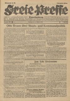 Freie Presse, Nr. 232 Freitag 4. Oktober 1929 5. Jahrgang
