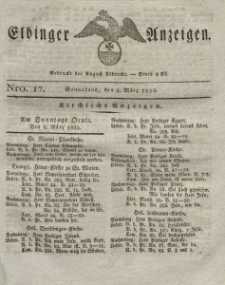 Elbinger Anzeigen, Nr. 17. Sonnabend, 5. März 1825
