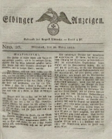 Elbinger Anzeigen, Nr. 20. Mittwoch, 16. März 1825