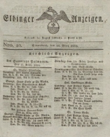 Elbinger Anzeigen, Nr. 23. Sonnabend, 26. März 1825