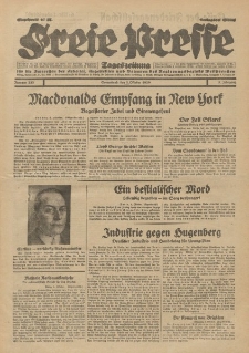 Freie Presse, Nr. 233 Sonnabend 5. Oktober 1929 5. Jahrgang