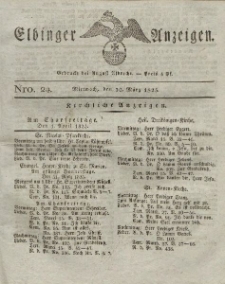 Elbinger Anzeigen, Nr. 24. Mittwoch, 30. März 1825