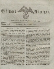 Elbinger Anzeigen, Nr. 26. Mittwoch, 6. April 1825