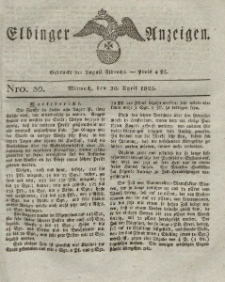 Elbinger Anzeigen, Nr. 30. Mittwoch, 20. April 1825