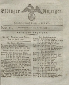 Elbinger Anzeigen, Nr. 31. Sonnabend, 23. April 1825