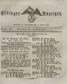 Elbinger Anzeigen, Nr. 33. Sonnabend, 30. April 1825