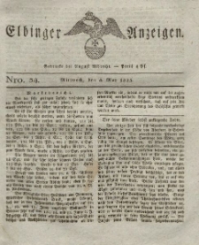 Elbinger Anzeigen, Nr. 34. Mittwoch, 4. Mai 1825