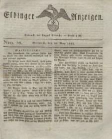 Elbinger Anzeigen, Nr. 38. Mittwoch, 18. Mai 1825