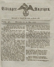 Elbinger Anzeigen, Nr. 40. Mittwoch, 25. Mai 1825