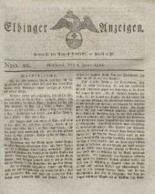 Elbinger Anzeigen, Nr. 42. Mittwoch, 1. Juni 1825