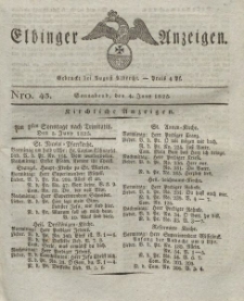 Elbinger Anzeigen, Nr. 43. Sonnabend, 4. Juni 1825