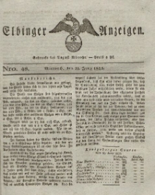 Elbinger Anzeigen, Nr. 48. Mittwoch, 22. Juni 1825