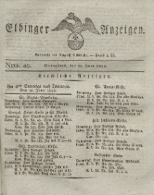 Elbinger Anzeigen, Nr. 49. Sonnabend, 25. Juni 1825