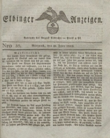 Elbinger Anzeigen, Nr. 50. Mittwoch, 29. Juni 1825