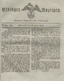 Elbinger Anzeigen, Nr. 54. Mittwoch, 13. Juli 1825
