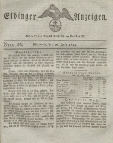 Elbinger Anzeigen, Nr. 56. Mittwoch, 20. Juli 1825