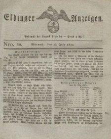 Elbinger Anzeigen, Nr. 58. Mittwoch, 27. Juli 1825