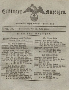 Elbinger Anzeigen, Nr. 59. Sonnabend, 30. Juli 1825