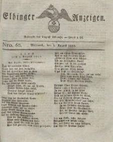 Elbinger Anzeigen, Nr. 60. Mittwoch, 3. August 1825