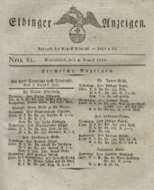 Elbinger Anzeigen, Nr. 61. Sonnabend, 6. August 1825