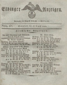 Elbinger Anzeigen, Nr. 67. Sonnabend, 27. August 1825