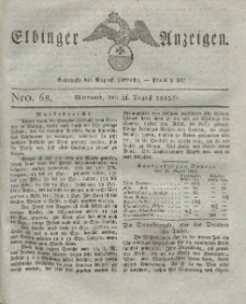 Elbinger Anzeigen, Nr. 68. Mittwoch, 31. August 1825