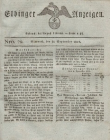 Elbinger Anzeigen, Nr. 72. Mittwoch, 14. September 1825