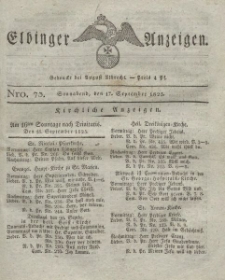 Elbinger Anzeigen, Nr. 73. Sonnabend, 17. September 1825