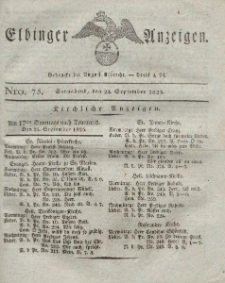 Elbinger Anzeigen, Nr. 75. Sonnabend, 24. September 1825