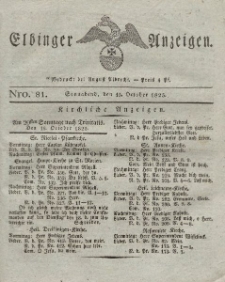 Elbinger Anzeigen, Nr. 81. Sonnabend, 15. Oktober 1825