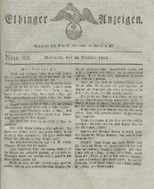 Elbinger Anzeigen, Nr. 82. Mittwoch, 19. Oktober 1825