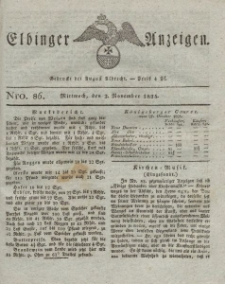 Elbinger Anzeigen, Nr. 86. Mittwoch, 2. November 1825