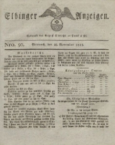 Elbinger Anzeigen, Nr. 90. Mittwoch, 16. November 1825