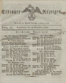 Elbinger Anzeigen, Nr. 93. Sonnabend, 26. November 1825