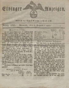 Elbinger Anzeigen, Nr. 100. Mittwoch, 21. Dezember 1825