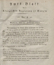 Amts-Blatt der Königlichen Regierung zu Danzig, 28. Januar 1829, Nr. 4