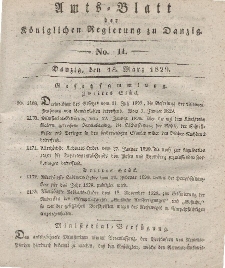 Amts-Blatt der Königlichen Regierung zu Danzig, 18. März 1829, Nr. 11