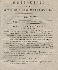 Amts-Blatt der Königlichen Regierung zu Danzig, 10. Juni 1829, Nr. 23