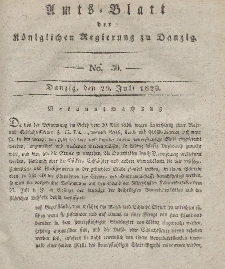 Amts-Blatt der Königlichen Regierung zu Danzig, 29. Juli 1829, Nr. 30