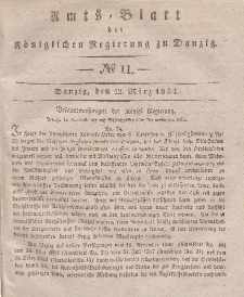 Amts-Blatt der Königlichen Regierung zu Danzig, 12. März 1834, Nr. 11