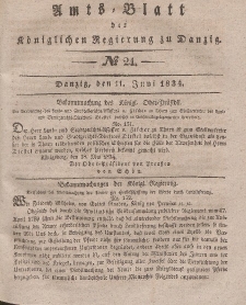 Amts-Blatt der Königlichen Regierung zu Danzig, 11. Juni 1834, Nr. 24