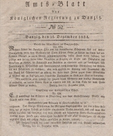 Amts-Blatt der Königlichen Regierung zu Danzig, 24. Dezember 1834, Nr. 52