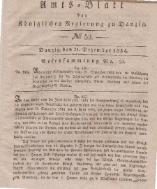 Amts-Blatt der Königlichen Regierung zu Danzig, 31. Dezember 1834, Nr. 53