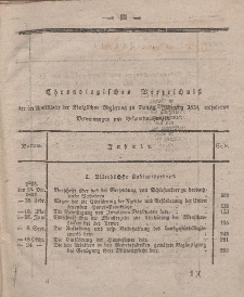Amts-Blatt der Königlichen Regierung zu Danzig Jahrgang 1834 (Chronologisches Verzeichniß)