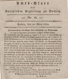 Amts-Blatt der Königlichen Regierung zu Danzig, 4. März 1824, Nr. 10