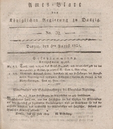 Amts-Blatt der Königlichen Regierung zu Danzig, 5. August 1824, Nr. 32