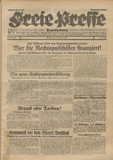 Freie Presse, Nr. 256 Freitag 1. November 1929 5. Jahrgang